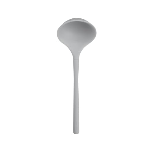 Tovolo Oyster Gray Small Silicone Ladle - Heat Safe, BPA Free, Dishwasher Safe for Sauces & Soups