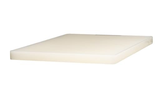Winco White Cutting Board 12" x 18" x 1" - Polyethylene, Dishwasher Safe