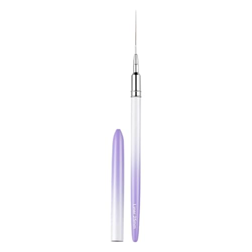 Zhuluck 25mm Nail Art Liner Brush - Purple Precision Painting Tool