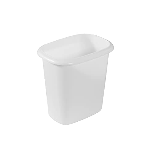 Rubbermaid 1 Pack Vanity Trash Can, 1.5 Gallons, White
