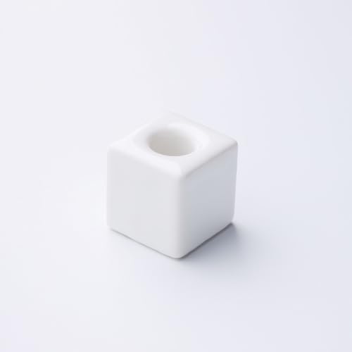 Airmoon Mini White Ceramic Toothbrush Holder - Multi-Functional Organizer for Bathroom