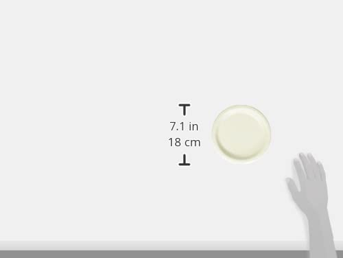 Disposable 6.75" Round Paper Plates - Vanilla Creme, 20 Pcs