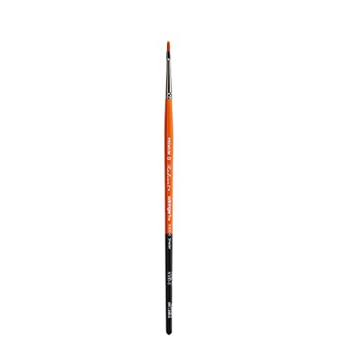 KINGART Premium Flat Shader Artist Paint Brush, Synthetic Taklon Hair Size 0