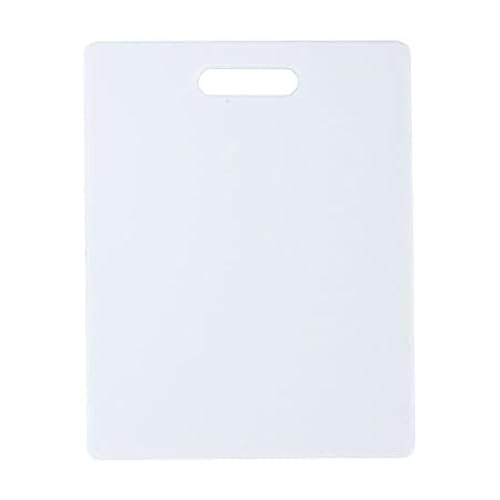 Farberware Reversible Plastic Cutting Board 10"L x 8"W, White, Dishwasher Safe
