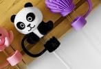 Panda Straw Cover for Stanley 40 & 30 oz Tumbler - 10mm Silicone Straw Topper