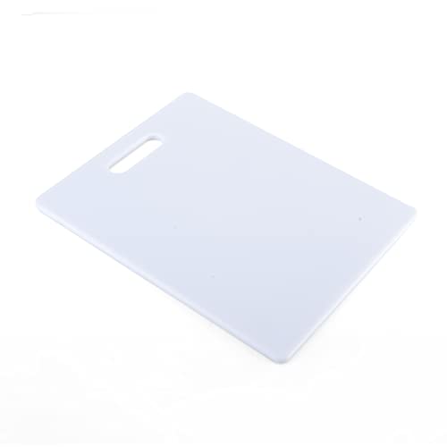 Farberware Reversible Plastic Cutting Board 10"L x 8"W, White, Dishwasher Safe
