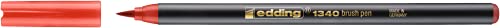 Edding 1340 Brush Pen - Red - Flexible Tip for Drawing & Calligraphy