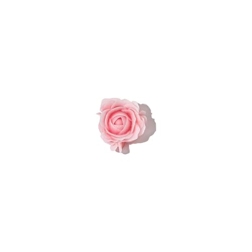 3D Flower Nail Charms with Pearls and Rhinestones - 60Pcs Pink Spring Blossom Acrylic Floral Manicure Decorations