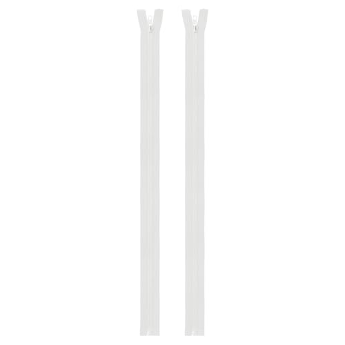 HARFINGTON #5 Resin Zippers 22 Inch White Jacket Replacement 2pcs