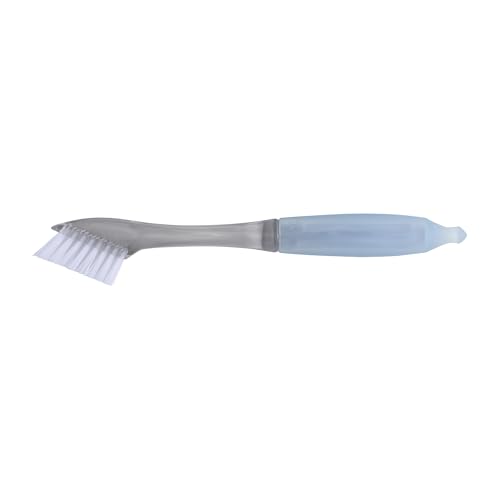Casabella Clear Grout Brush with Aqua Handle for Tile & Bathroom Cleaning