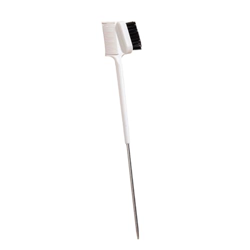 Double Sided Hair Edge Brush and Tail Comb for Styling and Eyebrows