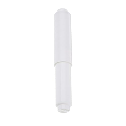 Adjustable White Toilet Paper Holder - Durable Plastic Bathroom Roller