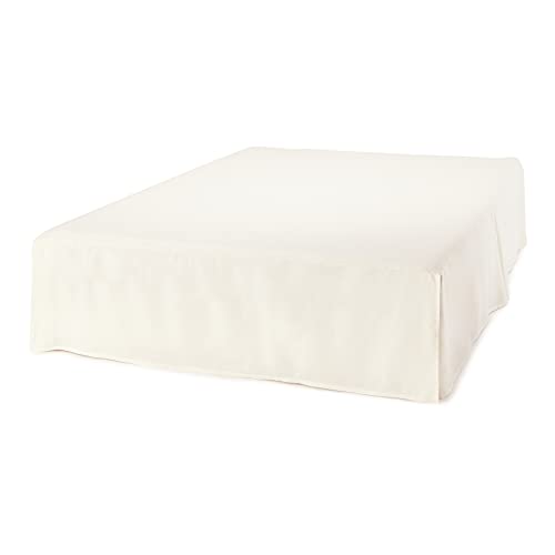 Amazon Basics Lightweight Pleated Bed Skirt - Full Off White