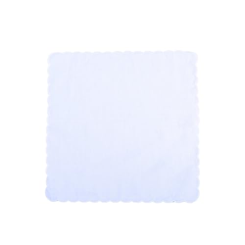Cotton Handkerchiefs for Women - White Hankies, 6 Pack