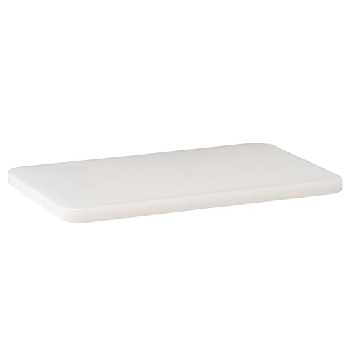 Winco 6" x 10" White Heavy-Duty Plastic Cutting Board - CBWT-610