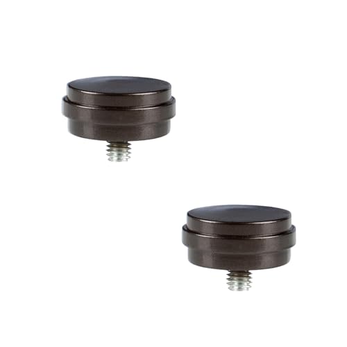 KAMANINA Decorative Bronze Finials for Curtain Rods, Set of 2