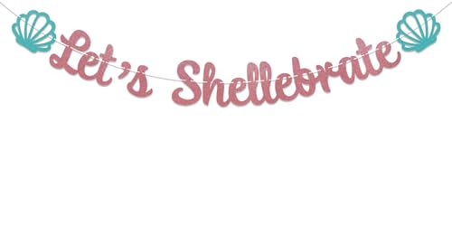 Let's Shellebrate Banner - Mermaid Bridal Shower Party Decor