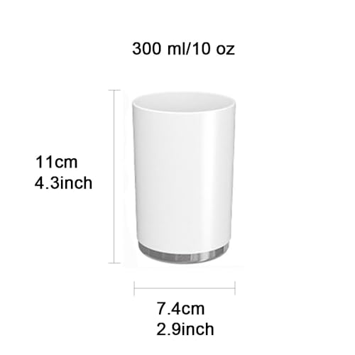 RabyLeo Portable Toothbrush Holder Cup - Large Capacity, White
