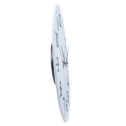 8-Inch Silent Wood Wall Clock - Modern Battery Operated Design