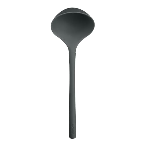 Tovolo Charcoal Silicone Ladle BPA Free Deep Soup Ladle Heat-Resistant Kitchen Utensil
