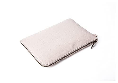YONBEN Cotton Canvas Cosmetic Travel Zipper Pouch Storage Bag
