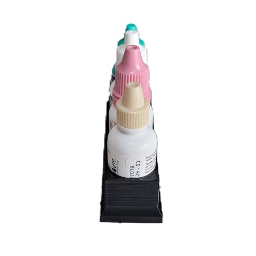Znet3D Eye Drop Bottle Organizer Tray - 4 Slot Black Storage Rack