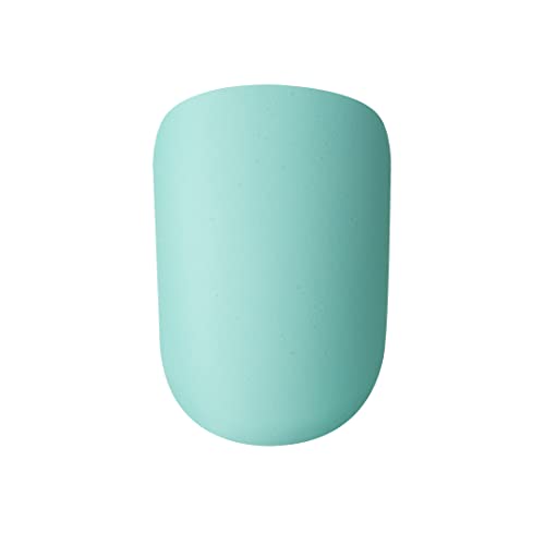 imPRESS Press On False Nails - Rain Check Blue Short Squoval 30 Count