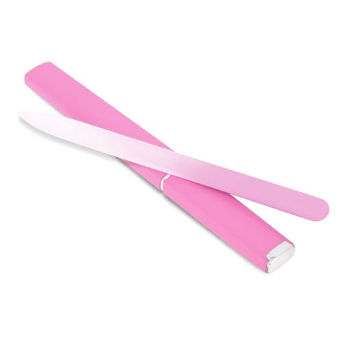 Glass Nail File with Case Double Sided Crystal Fingernail File
