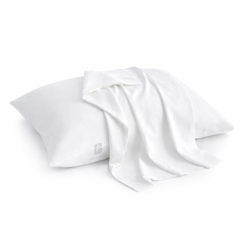 Toddler Travel Pillow Cases - 100% Egyptian Cotton, 2-Pack, Zipper Closure