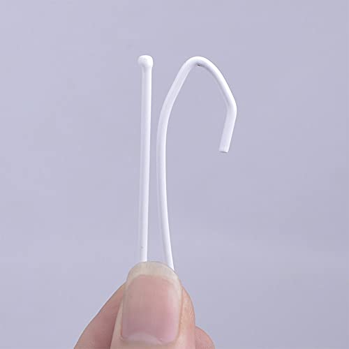 Ailejia Metal Curtain Hooks - 60 Pcs Long S-Prong Drapery Hooks