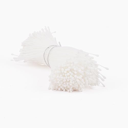 Sorrento Crafts 800PCS 1mm White Double Head Artificial Flower Stamens