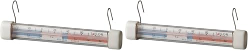 Taylor Refrigerator/Freezer Thermometer with Magnified Lens - Pack of 2
