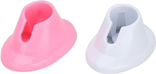 BWESOO 2Pcs Soft Rubber Nail Polish Bottle Holder Anti-Spill Stand