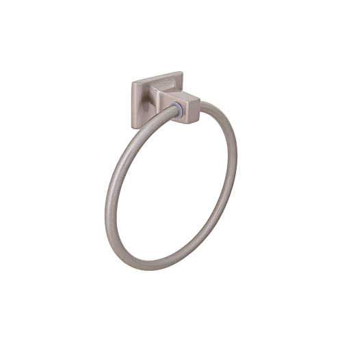 Design House Millbridge Towel Ring, Satin Nickel, 6-Inch Bathroom Holder