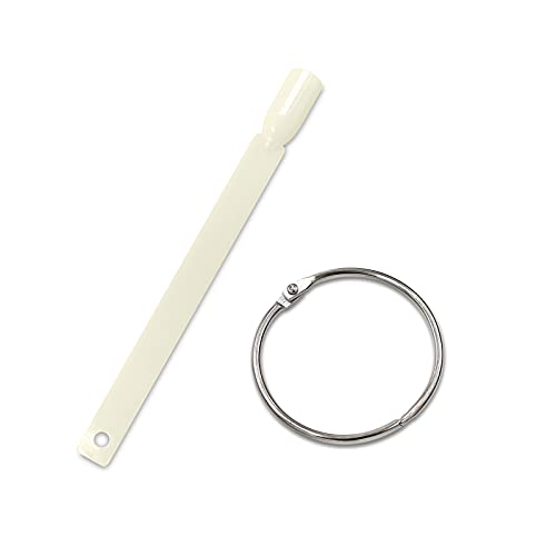 Pinkiou Clear Nail Swatches Sticks 50 Pcs with Ring