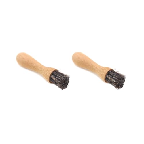 2 Pack 4.5-Inch Horsehair Dusting Brushes with Wooden Handles for Montessori Activities