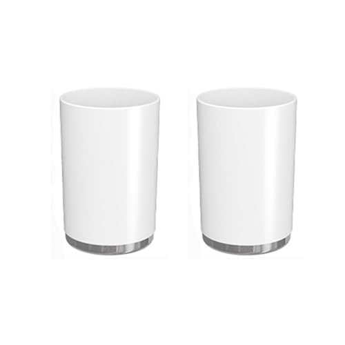 RabyLeo Portable Toothbrush Holder Cup - Large Capacity, White