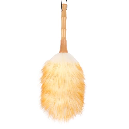FeelfunFeather Lambswool Duster with Wooden Handle - 14.9 Inch