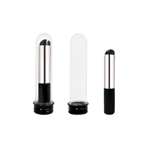 Silicone Lip Brush Set 2pcs - Portable Makeup Blending & Concealer Tool with Lid