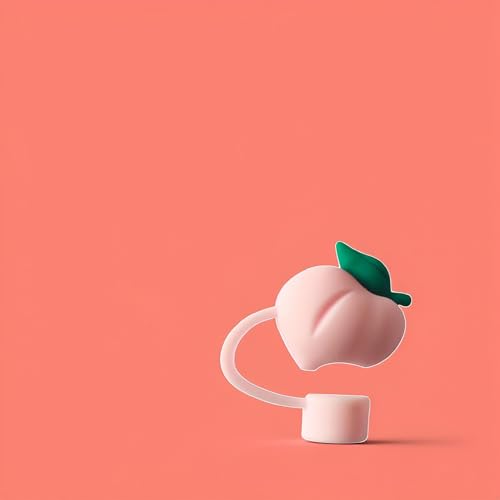 Peach Silicone Straw Cover for Stanley 30/40 Oz Tumblers