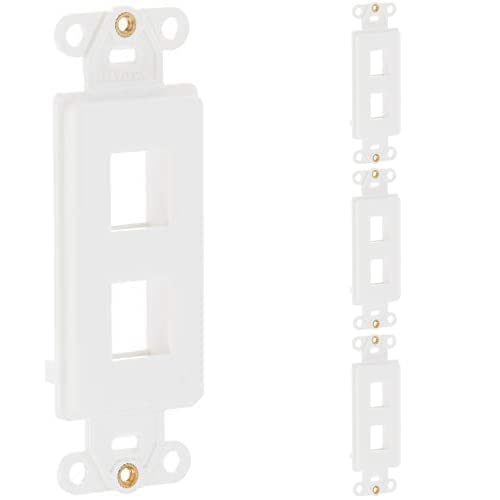 Leviton QuickPort Decora Insert, 2-Port, White - Pack of 4