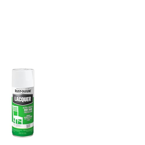 Rust-Oleum White Lacquer Spray Paint, 11 Ounce - Fast-Drying Finish