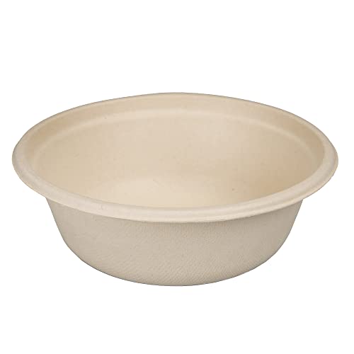 NatureZway 6-Inch Eco-Friendly Bamboo & Sugarcane Bowls - 20 Pack