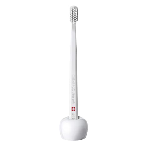 Curaprox White Ceramic Toothbrush Holder - Stylish & Hygienic