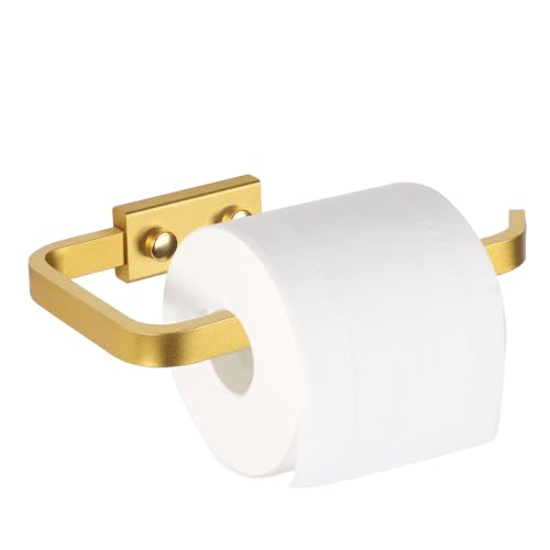 Groleca Gold Toilet Paper Holder - Rustproof Aluminum Wall Mount