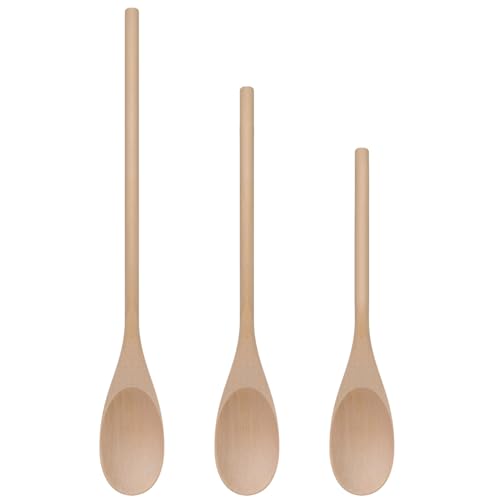 LorisArm Wooden Cooking Spoon Set - 3 Sizes, Maple Wood Utensils