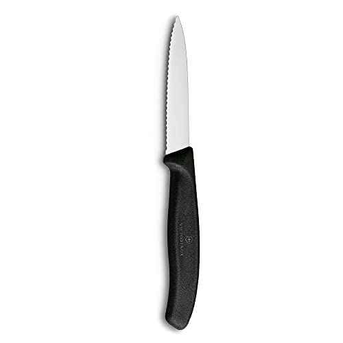 Victorinox Swiss Classic 3.25" Serrated Paring Knife - Black