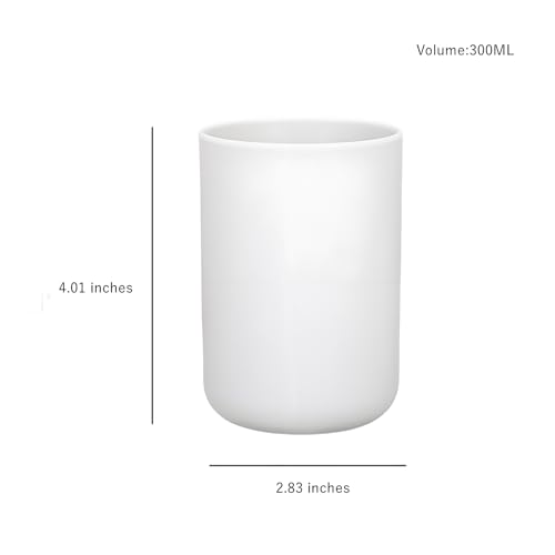 HUAMIAODI 2-Piece Bathroom Toothbrush Holder Tumbler Set, 300ml Plastic Cups