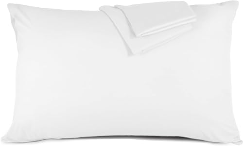 Hriksh 16"x22" Egyptian Cotton Youth Pillowcase - White Zippered Cover