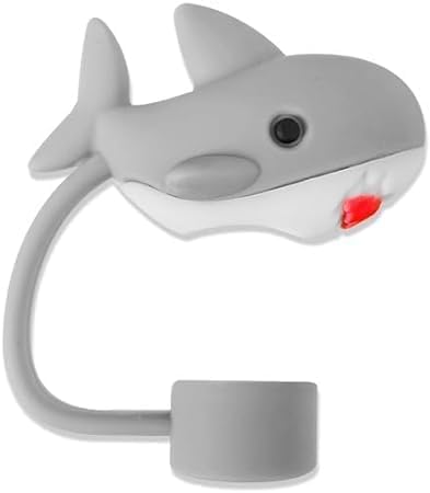 Gray Shark Straw Cap Covers for Stanley 30 & 40 Oz Cups - 2 Pack